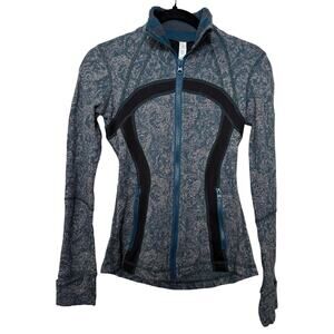 Lululemon Gray Teal Define Jacket Full Zip Thumbholes Pockets Athleisure 4